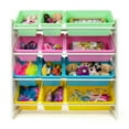 Humble Crew Pastel Kids Toy Wood Storage Organizer with 12 Bins, Ages 3