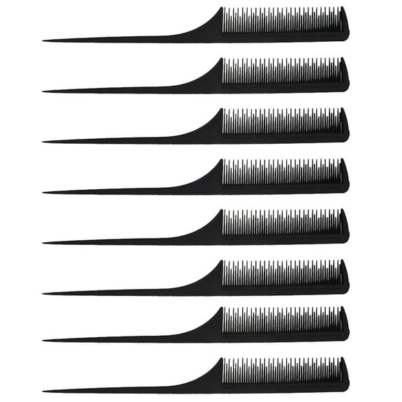 FONWILYO 8Pcs Hair Comb for Barber Shop with Long and Short Teeth in 9.3x1.1in for Women