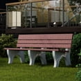 thumbnail image 2 of Wildridge Heritage 6' Park Bench, Cherrywood and White - Outdoor All-Weather HDPE Furniture, 2 of 3