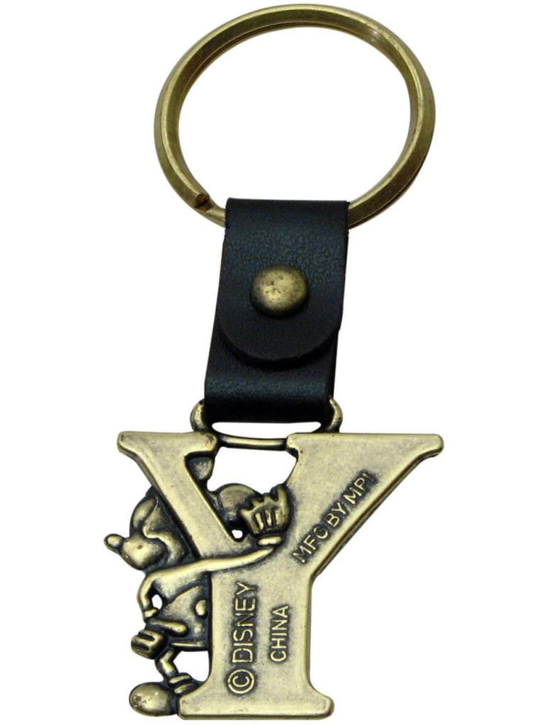  Mickey Mouse Letter Y Brass Key Chain : Clothing, Shoes &  Jewelry