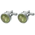 thumbnail image 2 of Yoursfs Stylish Crystal Cufflinks Round Cufflinks for Men Wedding Formal Cufflinks Gift, 2 of 4