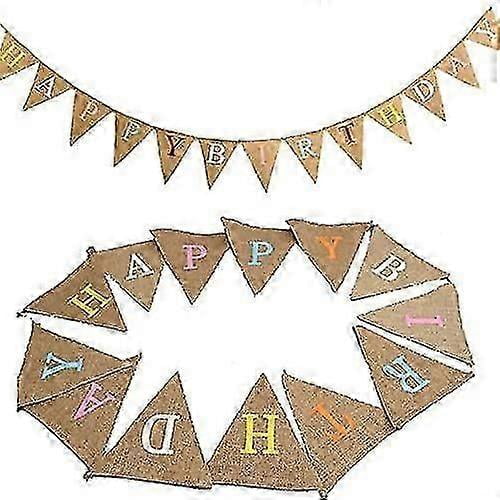 Lovely Paper Bunting 10 Foot Flag Banner Pennant Flag Garlands Fabric Triangle Flags Double Sided Vintage Cloth Shabby Chic Decoration For Birthday Pa