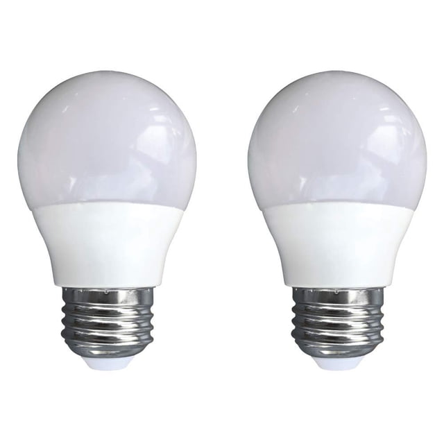 Un-Edison - Luz fría de 3 vatios para refrigeradores Whirlpool, equivalente a 40 W, 120 V E26 blanco frío 6000 K, A15 bombillas de ahorro de energía, paquete de 2