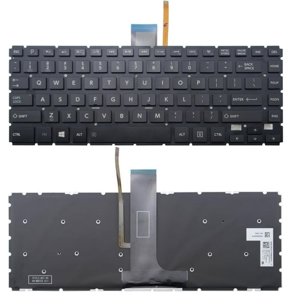 New US Black Backlit English Keyboard Replacement for Toshiba Satellite E45W-C E45DW-C E45W-C4200 E45W-C4200D E45W-C4200D E45DW-C4210 E45W-C4200X P/N: H000082810 H000082850 0KN0-DR1US13