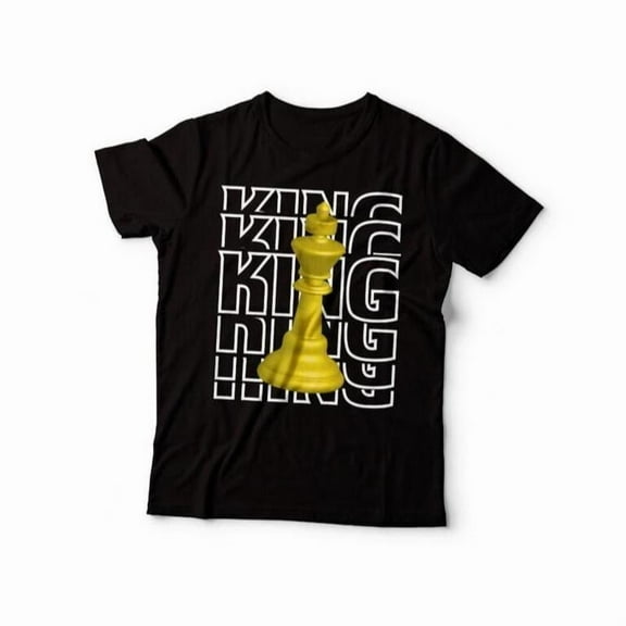 Black King Art Design T-Shirt Black S-5XL Short Sleeve Cotton round neckline for casual versatility