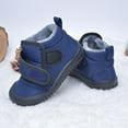 thumbnail image 5 of Generic Child Shoes Toddler Winter Snow Boots Boys Girls Cold Weather Baby Shoes Hook Loop Thermal Lined Snow Boots Lightweight Breathable Sport Athletic(3-3.5 Years,Blue), 5 of 5