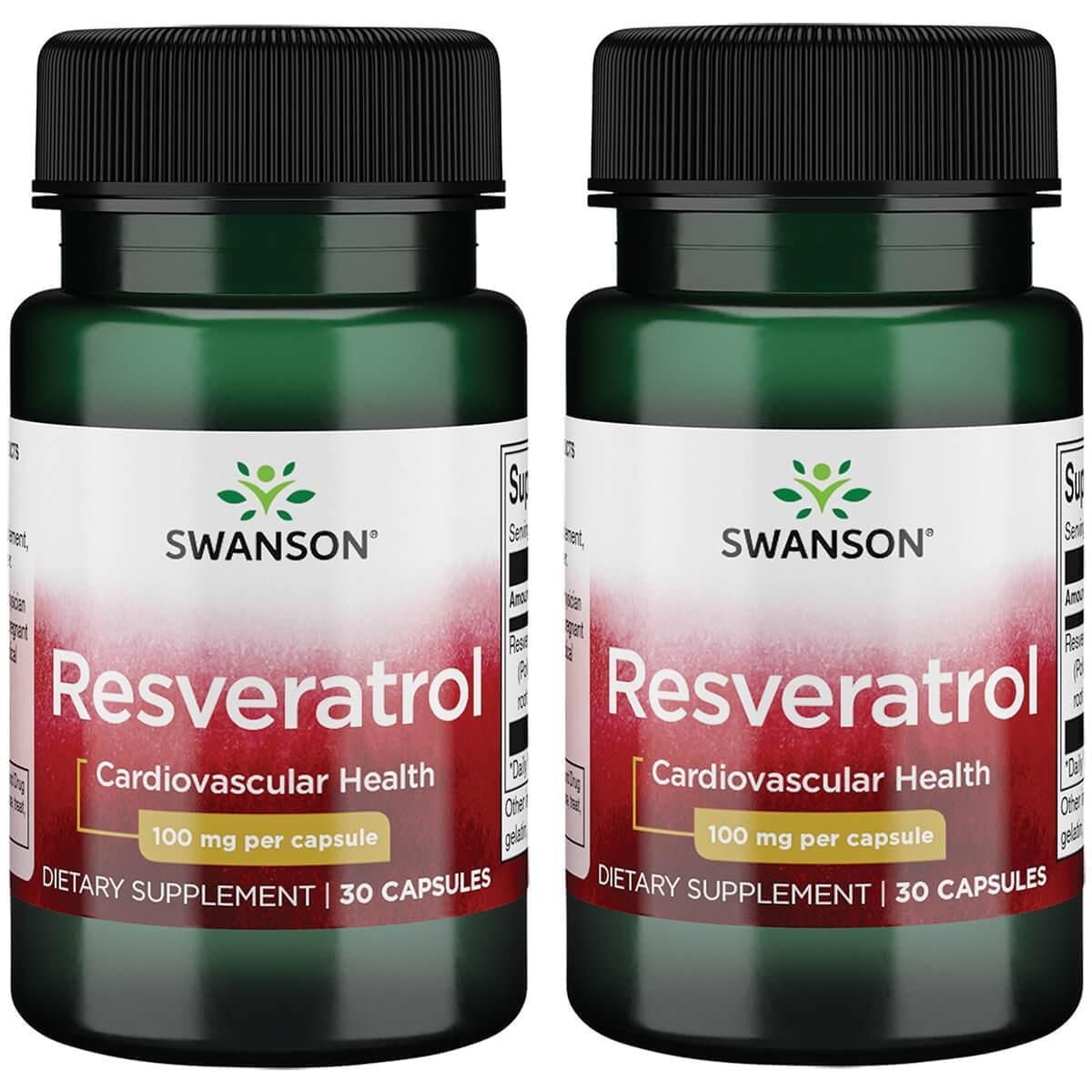 Swanson Resveratrol 100 mg 30 Caps 2 Pack