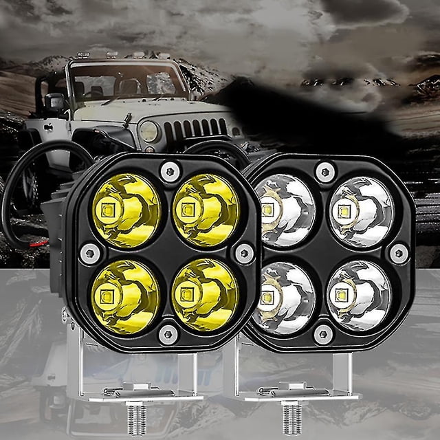 Lámpara de trabajo amarilla de 40w 6500k Compatible con motocicleta todoterreno Universal
