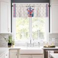 thumbnail image 3 of Kitchen Curtains Valances for Small Windows, Independence Day USA Flag Short Curtain Valance for Living Room, Red Blue White Flowers in A Bottle Rod Pocket Blinds Window Printed Drapes 54x18 Inch, 3 of 6