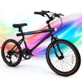 thumbnail image 1 of Costway 20 Inch LED-lit Cycling Bike with 2 Speakers, Ambient Lights, Wireless Connection Black, 1 of 10