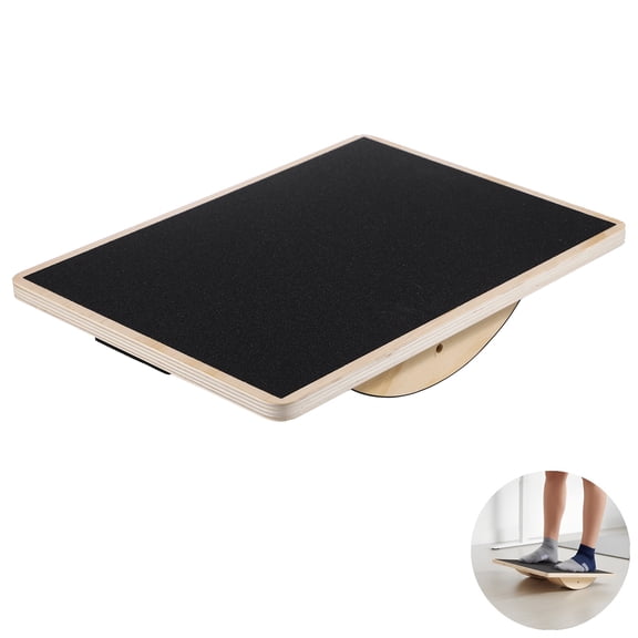 Wooden Balance Board for Adults,Multi-Layer Pine Wobble Board with Non-Slip Surface,Fitness Rocker Board for Core Strength,Coordination,Physical Therapy & Home Workout Training