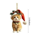 thumbnail image 3 of JeashCHAT Cat Christmas Ornaments Christmas Tree Decorations Acrylic Cat Hanging Pendant 2D Flat Acrylic Animal Hanging Ornaments Xmas Gifts, 3 of 6