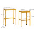 thumbnail image 3 of HOMCOM Nesting Tables Side Tables with Steel Frame Tempered Glass, Gold, 3 of 10