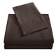 thumbnail image 1 of Juego de sábanas suaves, colcha con bolsillo profundo, juego de cama de alta calidad, color café, tamaño completo, 4 Uds., 1 of 8