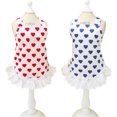 thumbnail image 1 of 2 vestidos de verano para perros, falda para cachorros y gatos, ropa de verano para mascotas (azul y rojo) L, 1 of 5