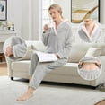 thumbnail image 5 of Fluffy Pajamas Set for Women Soft Comfy Fleece Pjs Pullover Pants Loose Plush Sleepwear Fuzzy Loungewear for Winter, 5 of 12