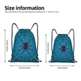 thumbnail image 2 of Xecao Spider And Cobweb Pattern Sports Drawstring Backpack - String Swim Gym Bag with Wet Proof Pocket for Women&Men-Small, 2 of 6