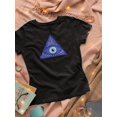 thumbnail image 3 of Evil Eye In A Triangle Shaped T-Shirt Women -Image by Shutterstock, Female 3X-Large, 3 of 4