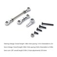 thumbnail image 4 of Vogacara RC Cars 1/28 Servo Arm Metal mejorado varillas de enlace de dirección ensamblado Kit de enlace de repuesto para WLtoys K969 K979 K989 K999 Kits de construcción modelo Plata Vogacara FN010112-04, 4 of 6