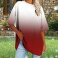 thumbnail image 6 of Womens Tops Plus Size, Xunlbb Women's Oversized Round Neck Short Sleeved Solid Summer Base Shirt Sports T-shirt Tops ,Women's Tops for Workout/Running/Hawaiian Beach Vacation Wine 2, 6 of 8