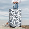 thumbnail image 4 of Uemuo Chicken And Fish Printed Washable Luggage Cover - Fashion Suitcase Protector Fits 18-32 Inch Luggage -Small, 4 of 9