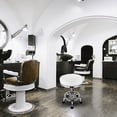 thumbnail image 3 of FENGGUIQU Tabouret de Salon avec Roues Chaise de Salon de Coiffure Moderne Blanc Lot de 1, 3 of 7