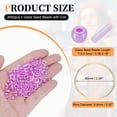 thumbnail image 2 of Uxcell 3000pcs Glass Seed Beads, 1.5-4.5mm Small Embroidery Bugle Beads Assorted Tube Bead Loose Kit for Jewelry Making DIY Craft Beading Bracelets Necklace Earring (Purple), 2 of 7