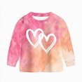 thumbnail image 6 of Toddler Baby Girl Clothes 2T 3T 4T 5T 6T 7T 8T Girl Outfit Long Sleeve Pants Tie-dye Sweatshirt Pants Fall Winter Clothes Set Toddler Girl Outfit For 2t 3t 4t 5t 6t Children Hot Pink 3-4 Years, 6 of 6