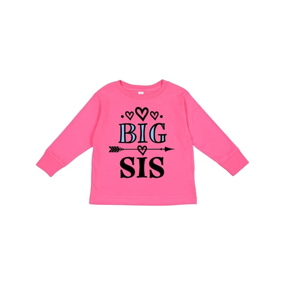 Inktastic Big Sis Girls New Sister Announcement Girls Long Sleeve Toddler T-Shirt
