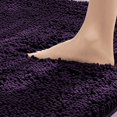 thumbnail image 3 of suxuMhao Chenille Bathroom Mat, Bath Rugs for Bathroom Washable, 23.62×15.75 In Semicircle Shower Rugs, Thick Bath Rugs with TPR Backing, Absorbent Rug for Bathroom Floor, Dark Purple, 1 Piece, 3 of 5