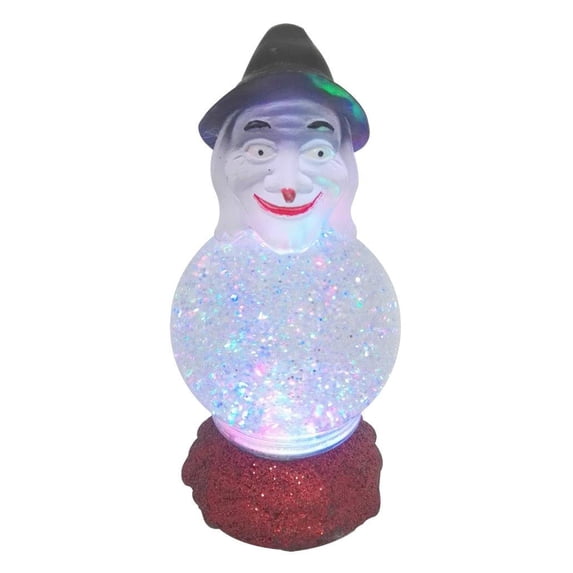 Lightahead® LED Glitter Witch Lamp Color Changing Night Light Halloween Table Top Decoration Gifts
