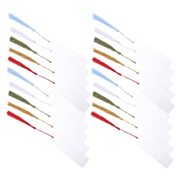 Nestingho 1Jgo Clear Acrylic Bookmark Tags with Tassels Ideal for Reading Organization and Craft Projects