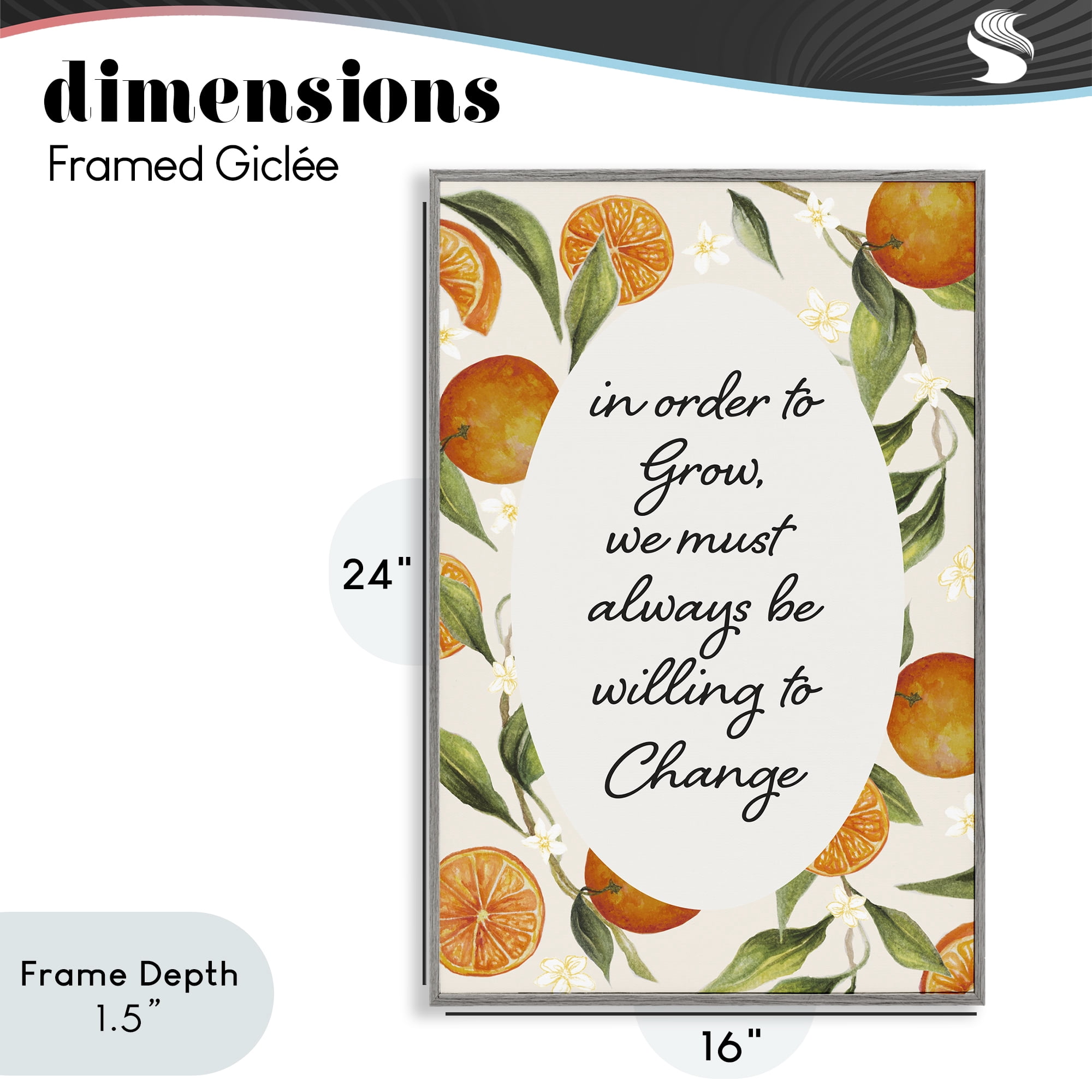 Stupell Industries Willing To Change Quote Gray Framed Giclee Art, design by Janice Gaynor