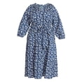 thumbnail image 2 of Terra & Sky Women's Plus Size Midi Peasant Dress, Sizes 0X-4X, 2 of 4