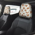 thumbnail image 2 of Kdxio Squirrel Playing Pattern Print 2 Piece Car Head Rest Covers Set Auto Front/Rear Seats Headrest Cover Universal Fit Most Cars,Sedan, SUV, 2 of 9