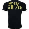thumbnail image 2 of 5% Nutrition Rich Piana Black Muscle T-Shirt, Loyalty Cotton Short Sleeve Workout Gym Shirt for Men, 2 of 6