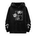thumbnail image 5 of Men's Floral Print Casual Graphic Hoodies Drawstring Long Sleeve Pullover Sweatshirt, 5 of 5