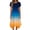 A110 Mint Green, variant on Women's Casual Ombre Midi A-Line Swing Dress Round Neck Petal Short Sleeve Handkerchief Irregular Hem with Pockets Gradient Print Daily Vacation