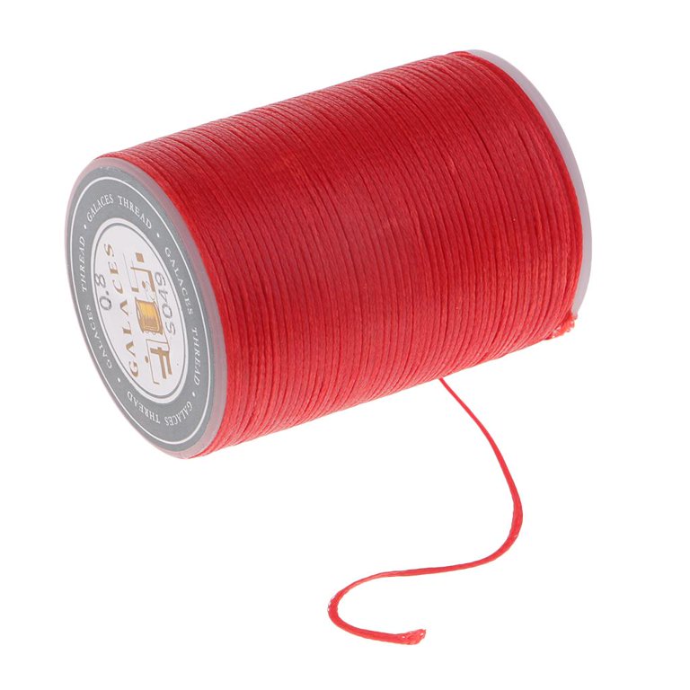 Waxed Thread For Leather Sewing 50m 0.8mm Black Off White Red