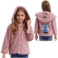 thumbnail image 2 of Aislor Kids Girls Zip Up Winter Warm Hooded Coats Fur Fleece Jacket Hoodies Sweatshirt Outwear Pink 10, 2 of 7