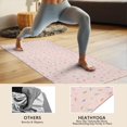 thumbnail image 4 of 74x26 Inch Yoga Towel, Sweat Absorbent Non-Slip Mat for Hot Yoga, Pilates & Fitness,Pastel Multicolor Sprinkle Pink Tiny Dots Print, 4 of 5