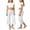 White, variant on Weebloom Girls Flared Leggings Bell Bottoms High Waist Solid Color Wide Leg Loose Casual Cropped Capris Yoga Dance Pants Rose Gold 13-14 Years