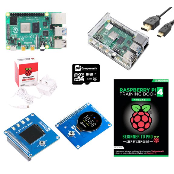 Raspberry Pi 4 LCD HAT Kit with 1.28"  1.3" LCD Display