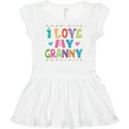 thumbnail image 3 of Inktastic I Love My Granny Cute Granddaughter Girls Baby Dress, 3 of 5