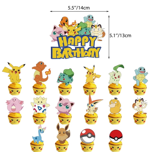 New Pink Pokemon Birthday Decorations Pikachu Party Tableware Balloons Plates Napkin Backdrop Decor Balloons For Boys Party