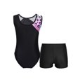 thumbnail image 2 of Sinleey Gymnastics Leotards for Girls Sleeveless One-piece Ballet Dancing Athletic Leotards with Pink Leopard 12, 2 of 7
