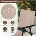 thumbnail image 5 of Topcobe 3 Pieces Outdoor Bistro Set with 2 Folding Chairs, Patio Sectional Furniture Set with for Backyard, Beige, 5 of 8