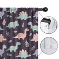 thumbnail image 4 of Blackout Kids Curtains,Purple Cartoon Dinosaurs Leaves Pattern Childrens Insulated Curtains Set Of 2,Bedroom Essentials,Toddler Room Decor 42"x54", 4 of 5