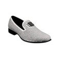thumbnail image 3 of Stacy Adams Men Shoes Swagger Studded Slip On Satin Black Gold 25228-715, 3 of 5