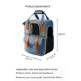 thumbnail image 3 of Large Capacity Pet Backpack for Cats & Small Dogs, Ventilated Travel Carrier with Reflective Strip, Foldable Design, 32x22x42cm, 3 of 12